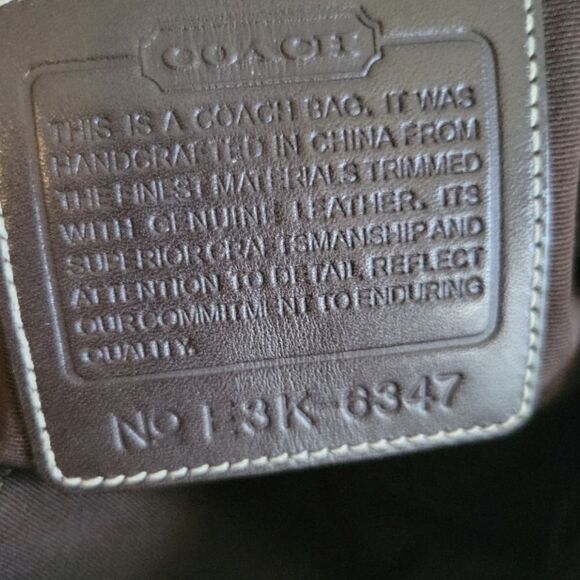 Coach Signature Bag Canvad Leather Signature Brown # 6347 - Picture 10 of 10